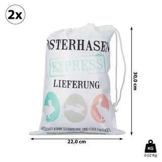 Beutel 2er Set Ostern Matchbeutel Sportbeutel Beutel Ostertüte Zugband Ostermotiv