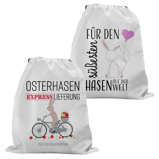 Beutel 2er Set Ostern Matchbeutel Sportbeutel Beutel Ostertüte Zugband Ostermotiv