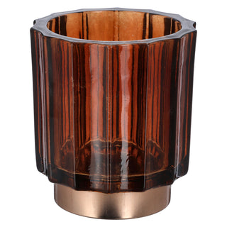 Windlicht Teelichtglas 6er Set Ø9,2x10cm 3 Farben Sockel Glas Teelichthalter Kerzenhalter Kerzenständer