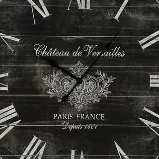 Wanduhr XL Ø60cm schwarz Vintage Shabby Chic Küchenuhr Uhr Wohnzimmeruhr batteriebetrieben