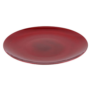 Dekoplatte PVC Ø47cm rot Glasureffekt Platzteller Teller Platte Serviertablett Tischdekoration