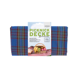 Picknickdecke Beschichtung wasserabweisend 150x130 rot/blau/grün Polyester Polyethylen Decke Karomuster rechteckig Outdoordecke