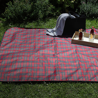 Picknickdecke Beschichtung wasserabweisend 150x130 rot/blau/grün Polyester Polyethylen Decke Karomuster rechteckig Outdoordecke