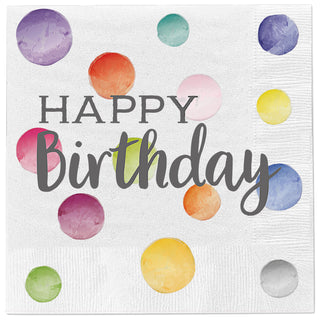 Servietten "Happy Birthday" 60er Set 3lagig Papierserviette Motivserviette stoffähnlich Tuch