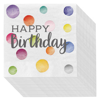 Servietten "Happy Birthday" 60er Set 3lagig Papierserviette Motivserviette stoffähnlich Tuch