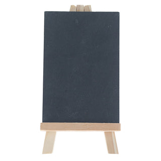 Schiefertafel mit Ständer 2er Set 21x20x2,2cm Schiefer Kiefernholz Holztafel Memotafel Kreidetafel Schreibtafel