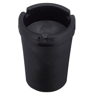 Reiseaschenbecher 12er Set im Display schwarz 8x11x8cm Kunststoff Deckel abnehmbar Tischaschenbecher Ascher