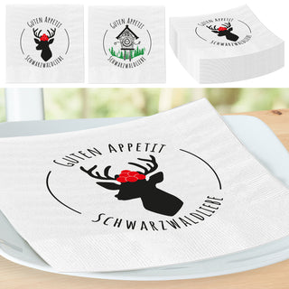 Servietten Heimatliebe Bier und Brezel 80er Set 33x33cm Papierserviette stoffähnlich Tuch Partyzubehör