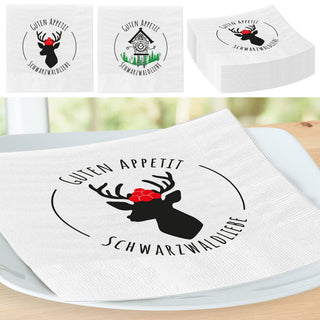 Servietten Heimatliebe Bier und Brezel 80er Set 33x33cm Papierserviette stoffähnlich Tuch Partyzubehör