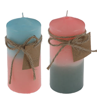 Stumpenkerze Colorful 6er Set Kerze farbig bunt Ø6x12cm Paraffin Dekokerze Farbverlauf Blockkerze