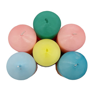 Stumpenkerze Colorful 6er Set Kerze farbig bunt Ø6x8cm Paraffin Dekokerze Farbverlauf Blockkerze