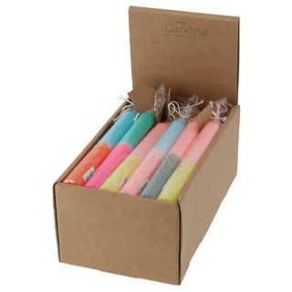 Stabkerze Colorful 24er Set 19x2 cm 6 Farben à 4 pro Box Paraffin Dekokerze Farbverlauf Kerze