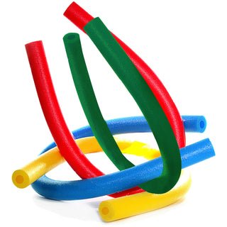 Poolnudel 4er Set 120cm grün blau rot gelb Schwimmnudel Wasserspielzeug Wassernudel Schwimmstange