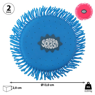 Wasser Frisbee "Splash" 2er Set Ø13cm pink blau Frisbeescheibe Wurfscheibe Flugscheibe Wasserspielzeug