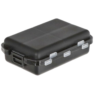 Pillenbox 10 Fächer schwarz Kunststoff 10x3x6,5cm Tablettenbox zum Aufklappen Pillendose Tablettendose Medikamentenportionierer