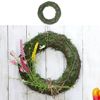 Türhänger Kranz Moos Ø25x6cm Plastik Weinrebe Metall grün naturfarben Türkranz Dekohänger Osterdekoration