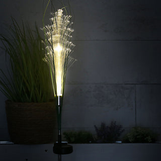 LED Solar Gartenstecker Pampasgras 10x72x6cm warmweiß Edelstahl Kunststoff On-/Off-Schalter Solarleuchte