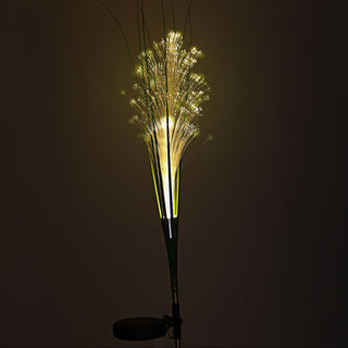 LED Solar Gartenstecker Pampasgras 10x72x6cm warmweiß Edelstahl Kunststoff On-/Off-Schalter Solarleuchte