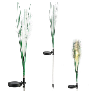 LED Solar Gartenstecker Pampasgras 10x72x6cm warmweiß Edelstahl Kunststoff On-/Off-Schalter Solarleuchte