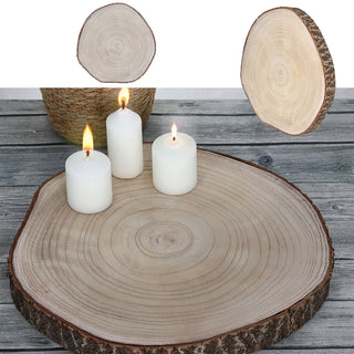 Baumscheibe Ø ca.38-42x4,5cm Paulownia Holzscheibe Naturprodukt Scheibe Holz Holzplatte Dekoelement