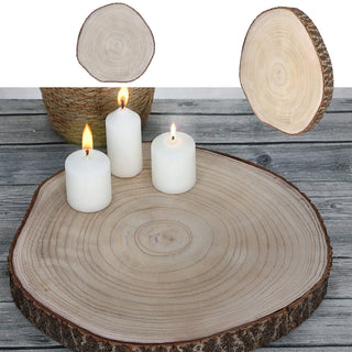 Baumscheibe Ø ca.38-42x4,5cm Paulownia Holzscheibe Naturprodukt Scheibe Holz Holzplatte Dekoelement