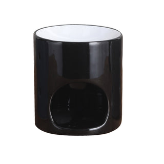 Duftlampe 2er Set Dolomit H9,5cm schwarz grau Aromalampe Raumduft Teelicht