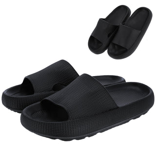 Wolken Slipper weiß/grau/schwarz Größenwahl EVA Kunststoff antibakteriell Wolkenschuhe Hausschuhe Laufkomfort flexible Sohle gelenkschonend