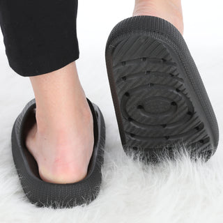Wolken Slipper weiß/grau/schwarz Größenwahl EVA Kunststoff antibakteriell Wolkenschuhe Hausschuhe Laufkomfort flexible Sohle gelenkschonend