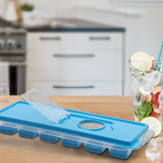 Eiswürfelform mit Deckel 6er Set türkis pink 26x3x+9cm  Eiswürfelbox Eiswürfelbehälter