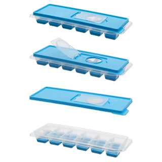 Eiswürfelform mit Deckel 6er Set türkis pink 26x3x+9cm  Eiswürfelbox Eiswürfelbehälter