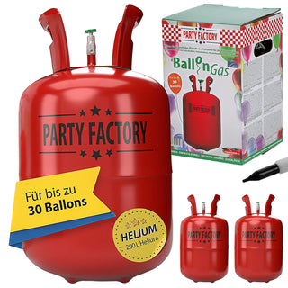 Helium Ballongas 3er Set für ca. 90 Ballons Luftballons Heliumflasche Folienballons Luftballons Party Hochzeit
