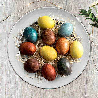 Dekoteller 6er Set Tablett PVC gold/gold glitter/silber  Ø 33cm Platzteller Kerzenteller Tischdekoration