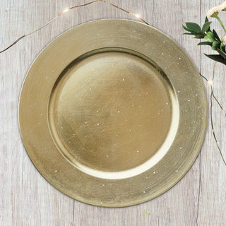 Dekoteller 6er Set Tablett PVC gold/gold glitter/silber  Ø 33cm Platzteller Kerzenteller Tischdekoration