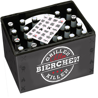 Bierkasten Banderole verschiedene Sprüche Papier L140cm DIY Bastelset für Bierkiste 24 Sticker Männergeschenk