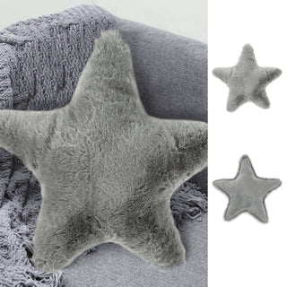 Dekokissen Stern 45x45cm Polyester grau 170g Füllung Kissen Sofakissen Dekokissen Kuschelkissen