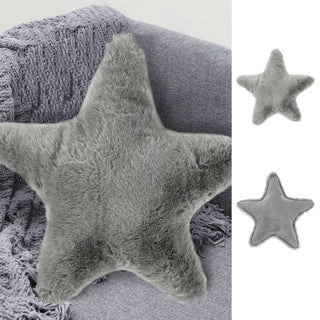 Dekokissen Stern 45x45cm Polyester grau 170g Füllung Kissen Sofakissen Dekokissen Kuschelkissen