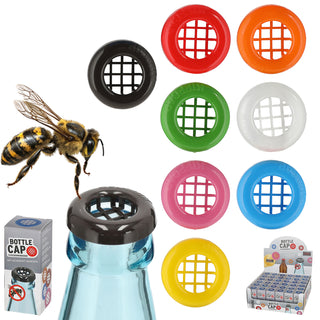 Flaschenverschluss 8er Set Ø2,8xH0,6cm Kunststoff 8 Farben Insektenschutz Schutzkappen Flaschendeckel wiederverwendbar