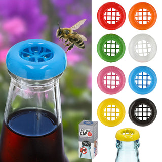 Flaschenverschluss 8er Set Ø2,8xH0,6cm Kunststoff 8 Farben Insektenschutz Schutzkappen Flaschendeckel wiederverwendbar