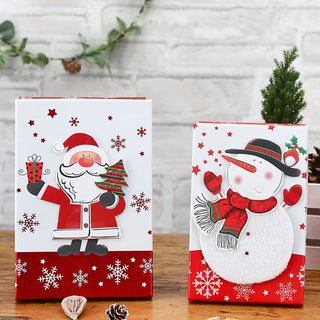 Boxenset 3er Set 'Nikolaus/Schneemann' 3D-Optik 3 Größen Karton Weihnachtsgeschenke Geschenkboxen Schachteln Boxen Verpackung