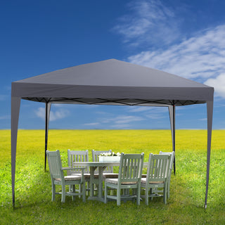 Pavillon Partyzelt 3x2,6x3m anthrazit Stahl Polyester 210D 4 Seile 8 Heringe Tragetasche UV-Schutz Zelt Gartenpavillon Gartenzelt