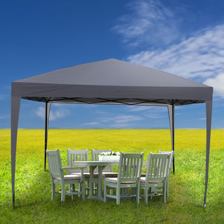 Pavillon Partyzelt 3x3m anthrazit Stahl Polyester 210D 4 Seile 8 Heringe Tragetasche UV-Schutz Zelt Gartenpavillon Gartenzelt