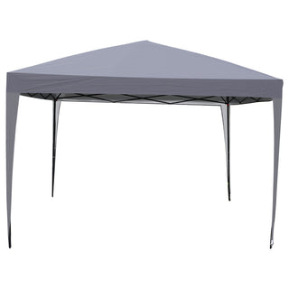 Pavillon Partyzelt 3x2,6x3m anthrazit Stahl Polyester 210D 4 Seile 8 Heringe Tragetasche UV-Schutz Zelt Gartenpavillon Gartenzelt