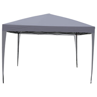 Pavillon Partyzelt 3x3m anthrazit Stahl Polyester 210D 4 Seile 8 Heringe Tragetasche UV-Schutz Zelt Gartenpavillon Gartenzelt