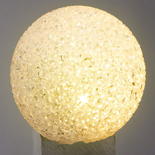 LED Deko Kugel Soft 3er Set Ø8cm warmweiß Kunststoff Metall Stimmungslicht Lichtkugel Lichtball Bruchglas-Optik