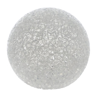 LED Deko Kugel Soft 3er Set Ø8cm warmweiß Kunststoff Metall Stimmungslicht Lichtkugel Lichtball Bruchglas-Optik