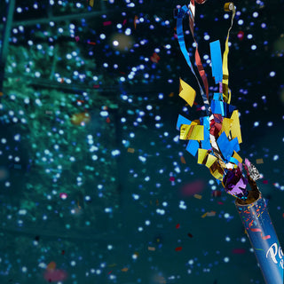 12er Set Party-Popper De Luxe 30cm Konfettikanone Folien-Luftschlangen Konfettiregen Geburtstag Silvester Party