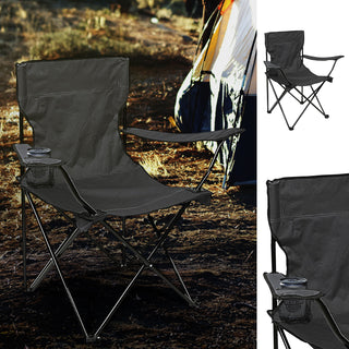 Campingstuhl faltbar blau/grün/schwarz 50x80x50cm Stahl pulverbeschichtet 600D Oxford Polyester Stuhl Getränkehalter Tragetasche bis 120KG