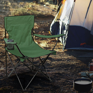 Campingstuhl faltbar blau/grün/schwarz 50x80x50cm Stahl pulverbeschichtet 600D Oxford Polyester Stuhl Getränkehalter Tragetasche bis 120KG