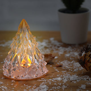 LED Tannenbaum 6er Set Kunststoff batteriebetrieben weiß 6x8x6cm Leucht-Baum Christbaum Ein-/Ausschalter