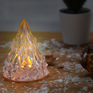 LED Tannenbaum 6er Set Kunststoff batteriebetrieben weiß 6x8x6cm Leucht-Baum Christbaum Ein-/Ausschalter